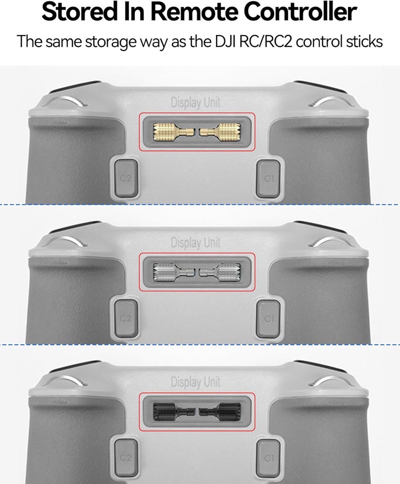 LKTOP Lanyard Neck Strap+Joysticks for DJI RC/RC2 Controller, 50-63'' PU Leather Lanyard 3 Pairs Sticks for DJI Mini 4 Pro/Mini 3 Pro/Mini 3/Air 3S/Air 3/Air 2S/Mavic 3/Mavic 3 Pro/Mavic 3 Classic - Image 4